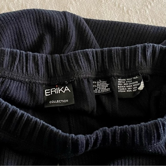 ERIKA COLLECTION, WOMENS CASUAL PANTS IN NAVY BLUE COLOR. STRAIGHT LEG. SIZE L. - Picture 3 of 4